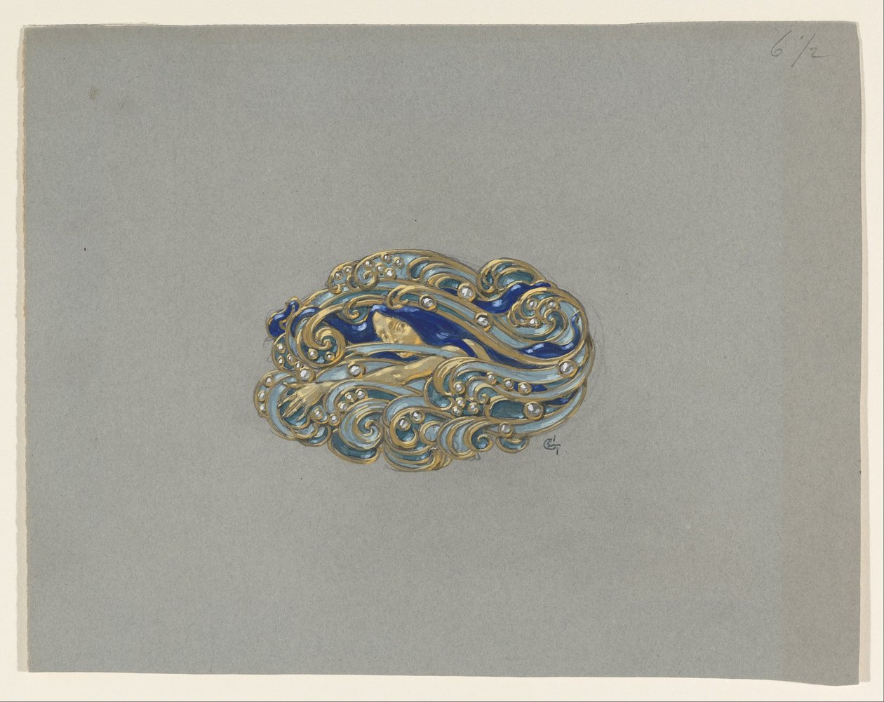 Design for a Brooch by Eugene Grasset