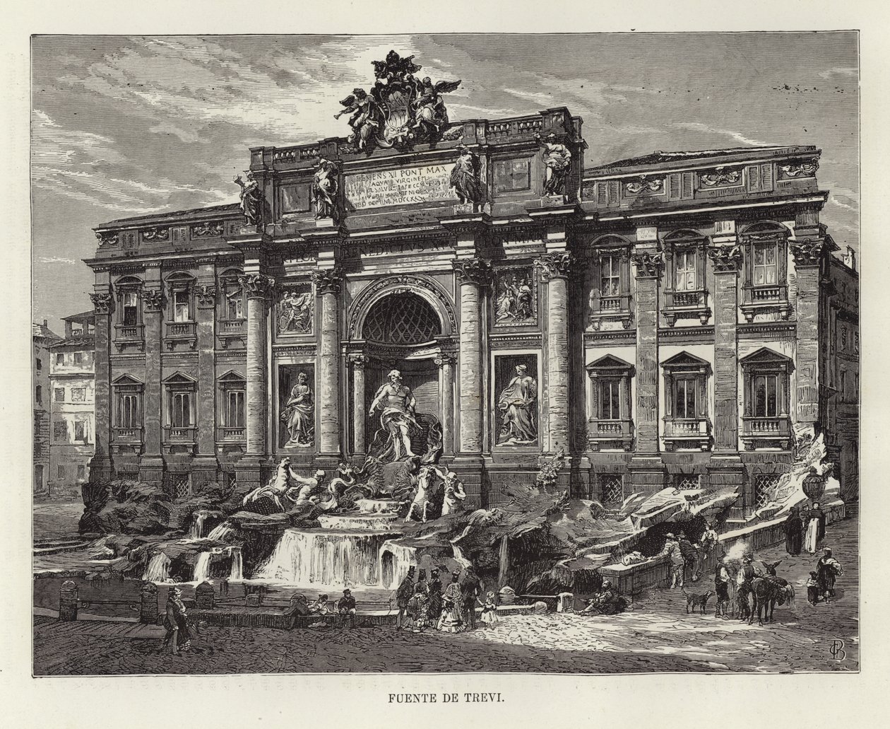 The Trevi Fountain by European School