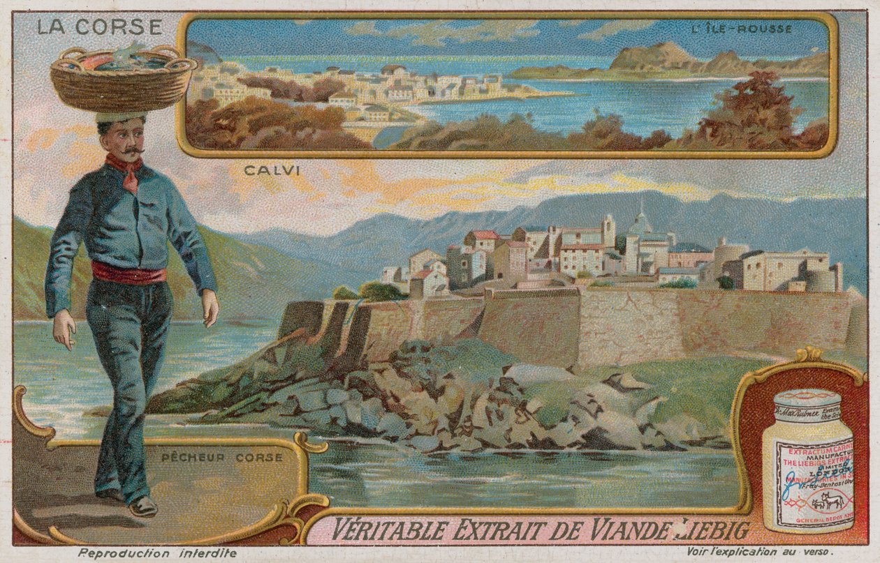 Calvi, Isula Rossa and a Fisherman by European School