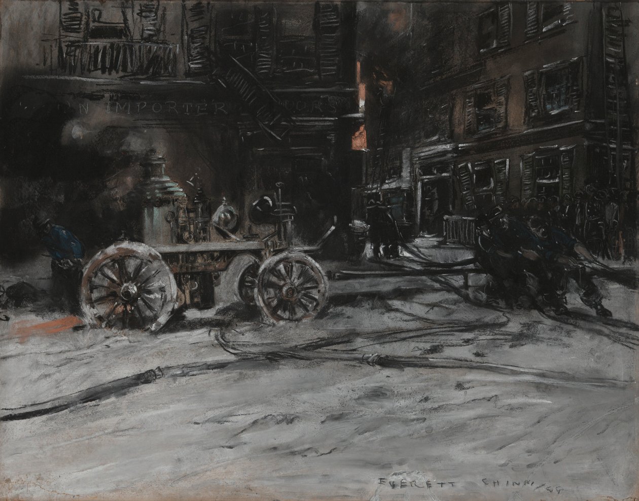 Fire Scene by Everett Shinn