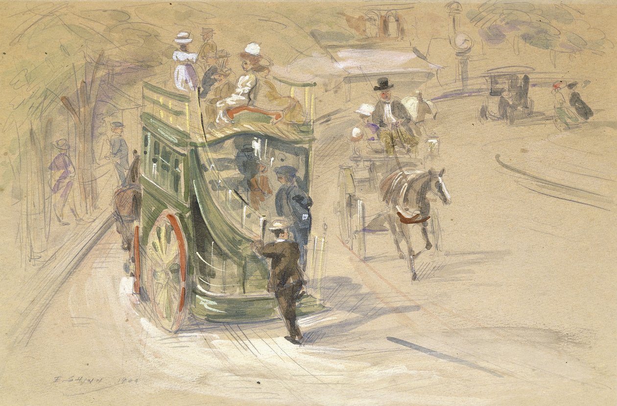 In Central Park by Everett Shinn