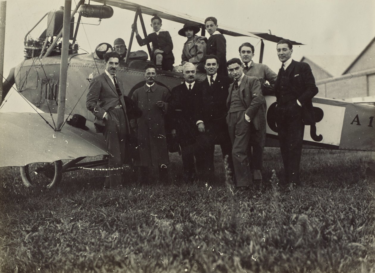 Airplane and People by Fedele Azari