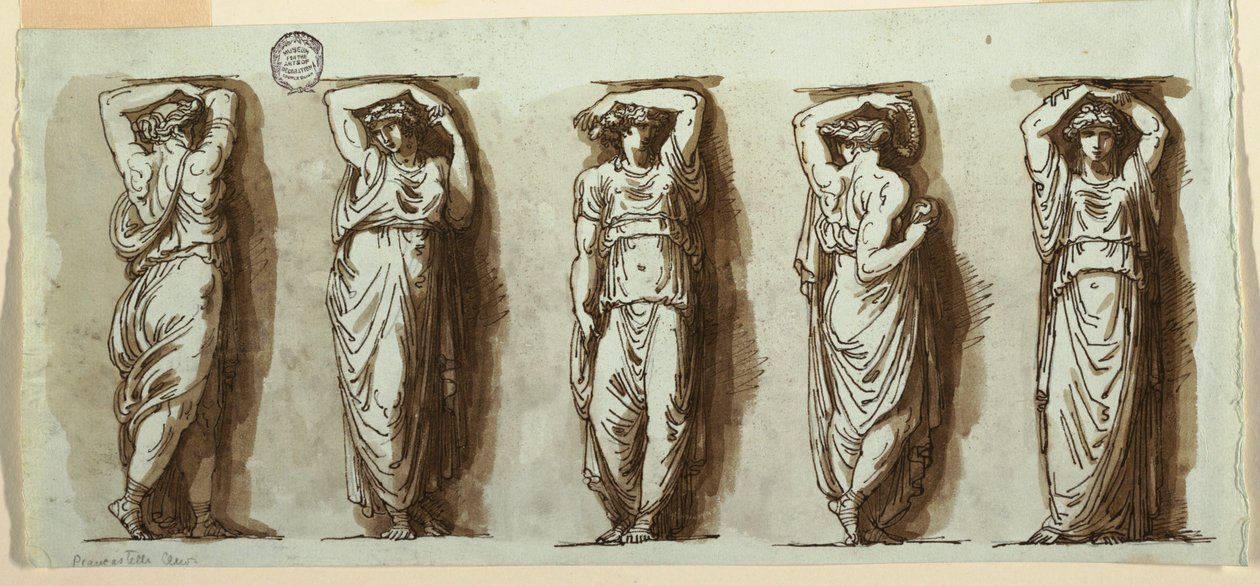 Five Caryatids by Felice Giani