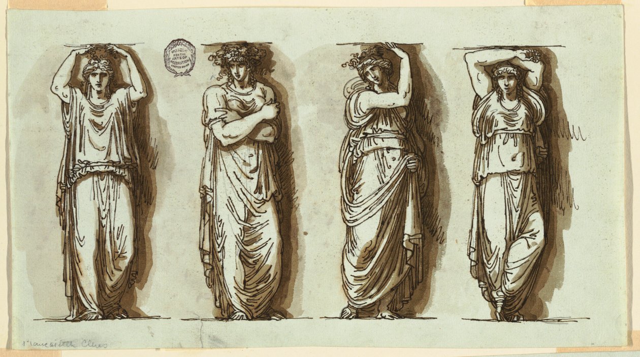 Four Caryatids by Felice Giani