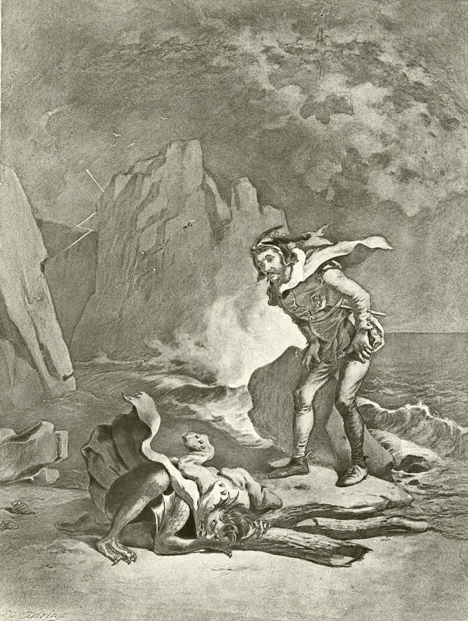 The Tempest. Act II, Scene II by Felix Octavius Carr Darley