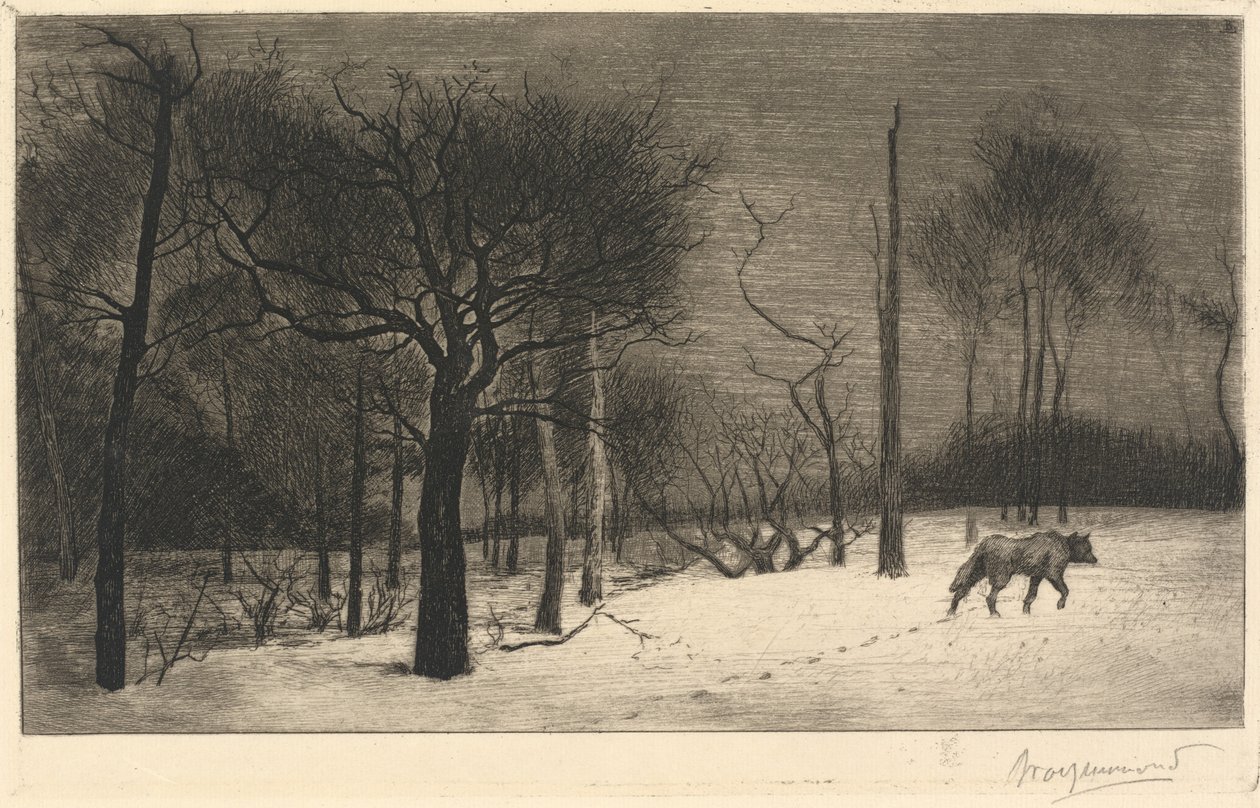 Winter by Felix Bracquemond