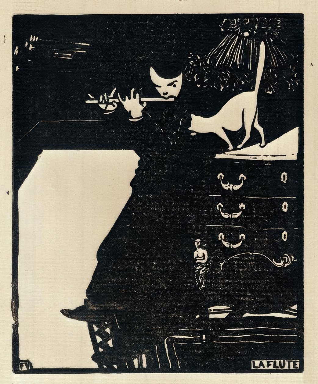 The Flute by Felix Edouard Vallotton
