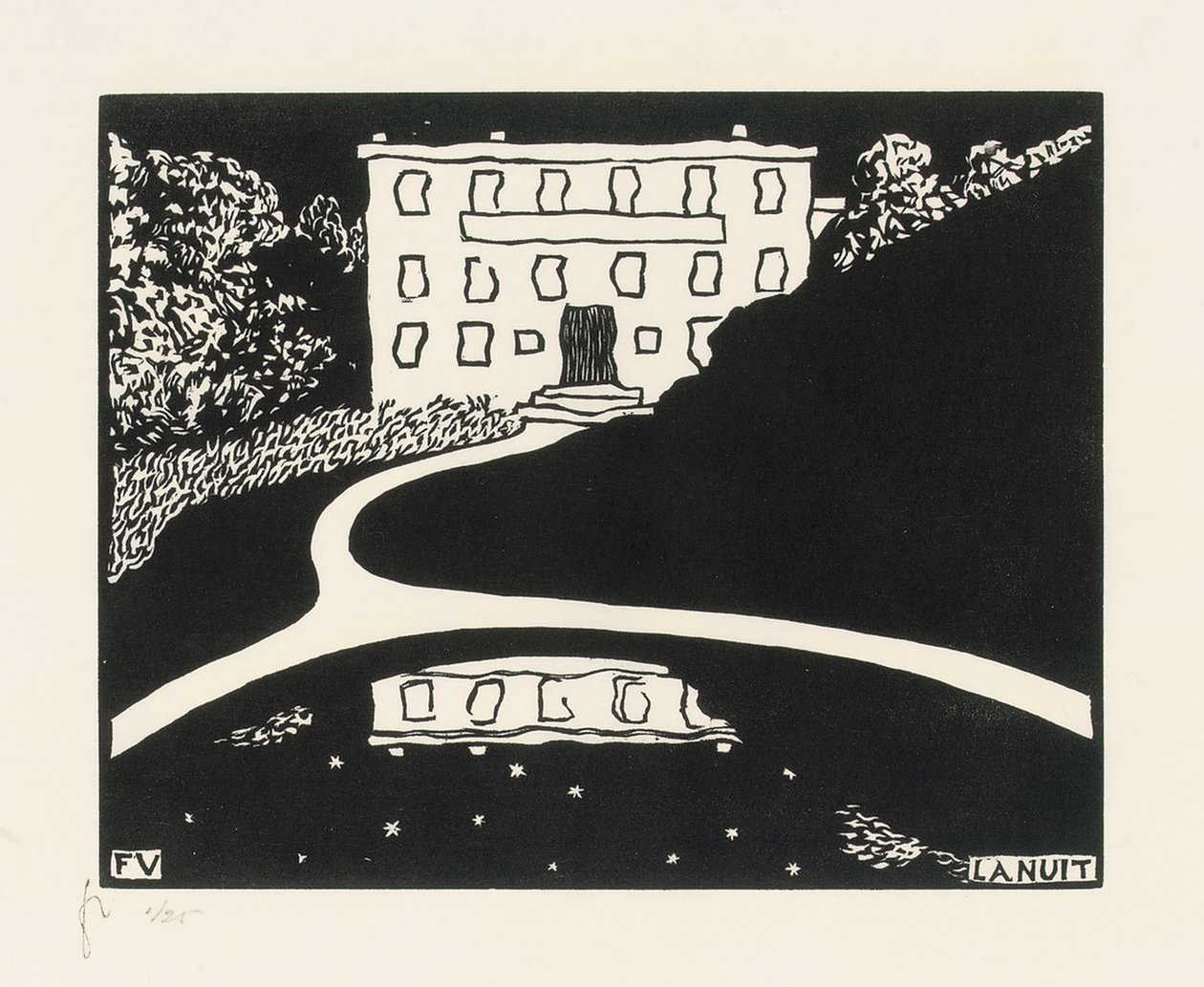 The Night by Felix Edouard Vallotton