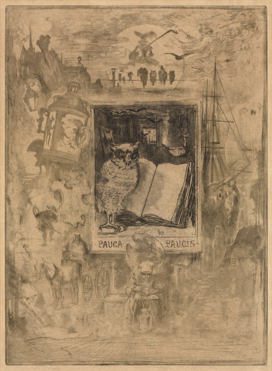 The Owl, 1883 by Felix Hilaire Buhot