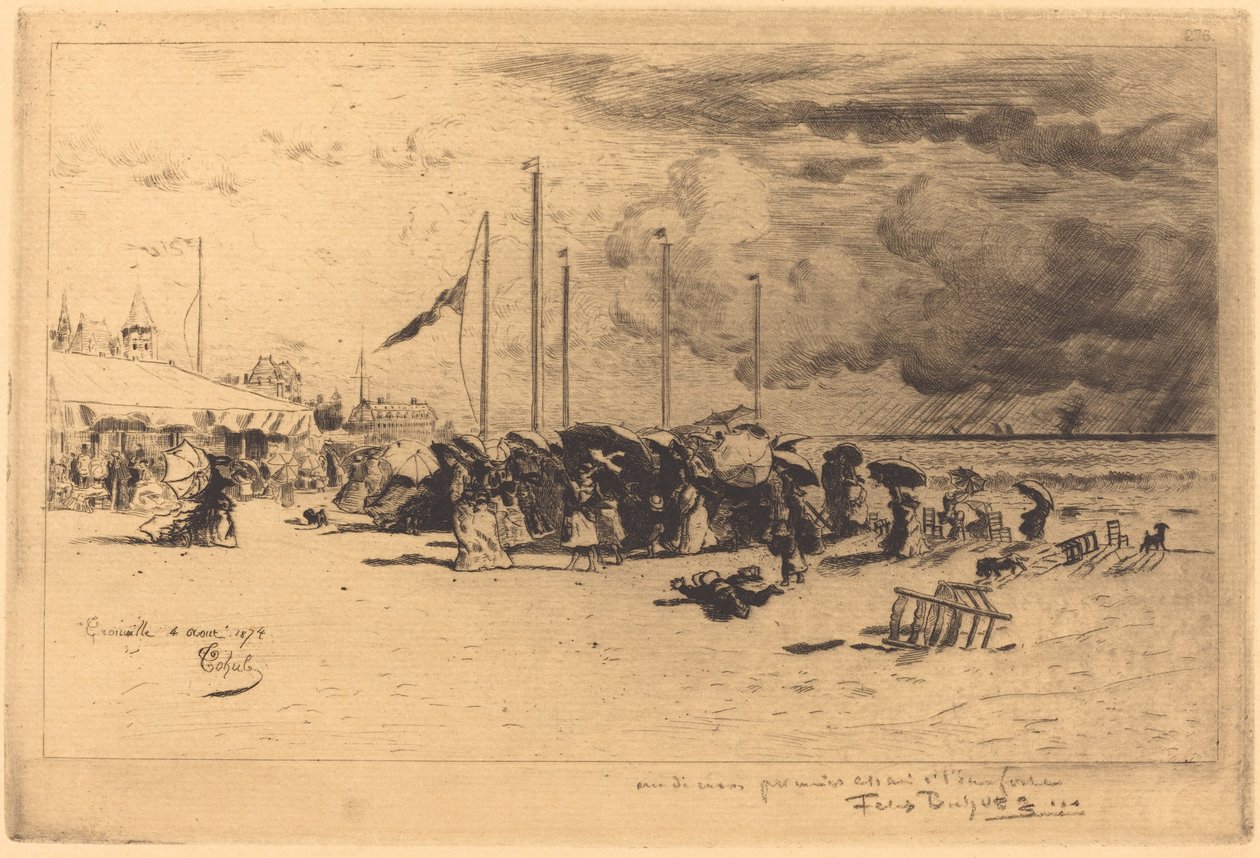 Squall at Trouville by Felix Hilaire Buhot