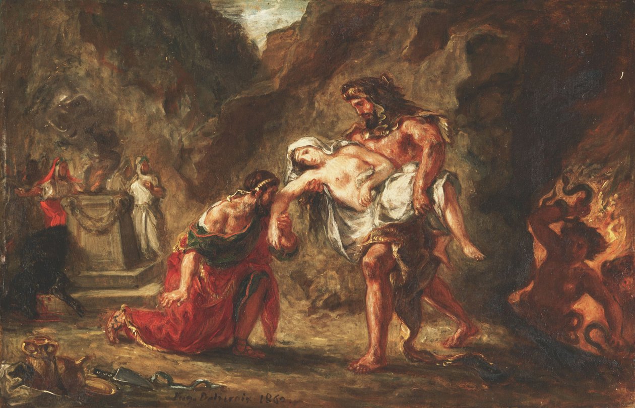 Hercules and Alcestis by Ferdinand Victor Eugene Delacroix