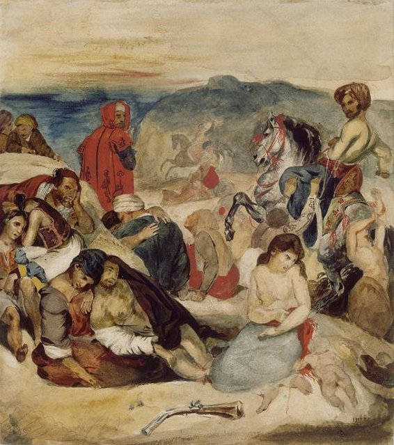 Massacre at Chios by Ferdinand Victor Eugene Delacroix