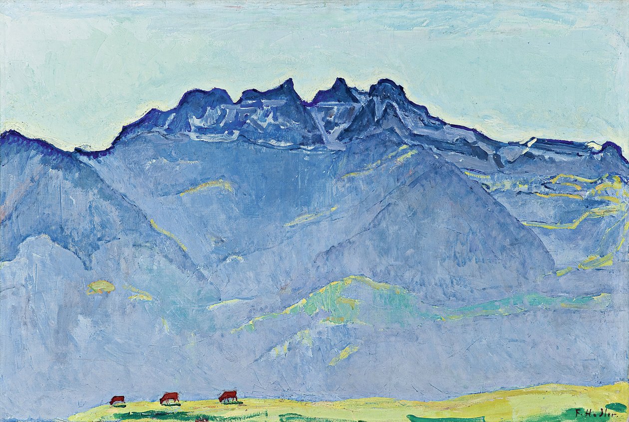 View of the Dents-du-Midi from Champéry by Ferdinand Hodler