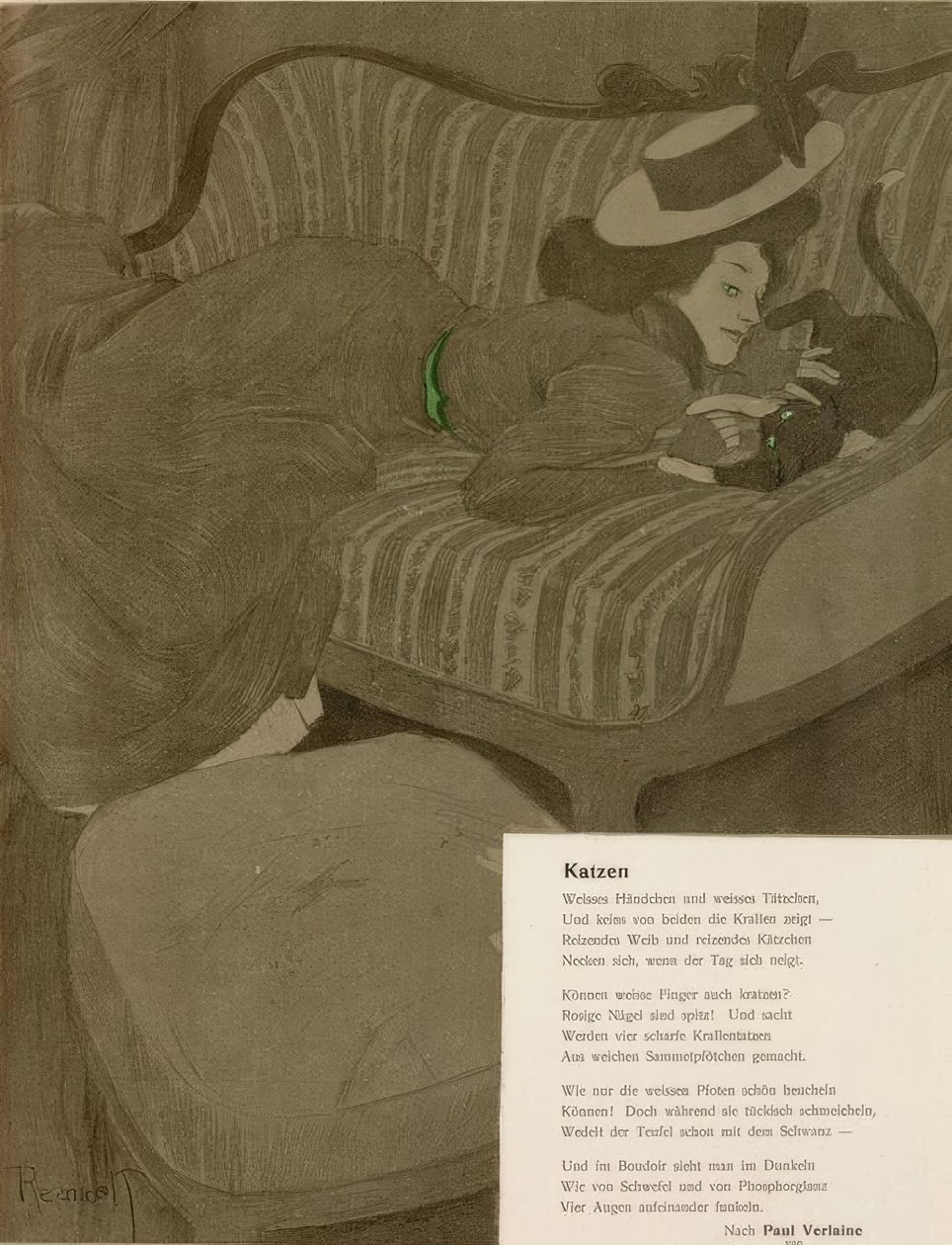 Cats by Ferdinand von Reznicek