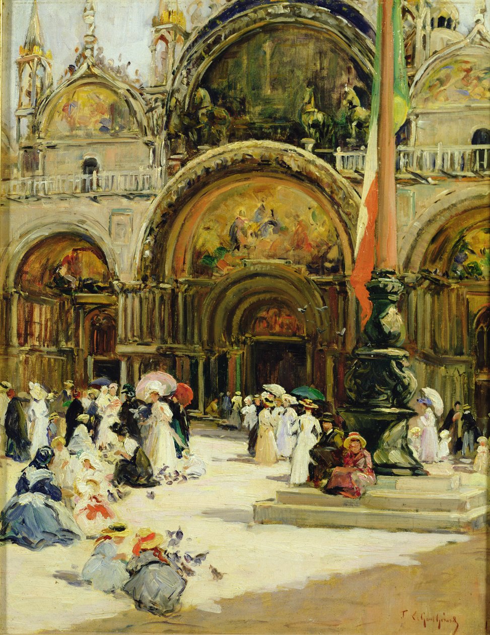 The Basilica of San Marco, Venice by Fernand Legout Gerard