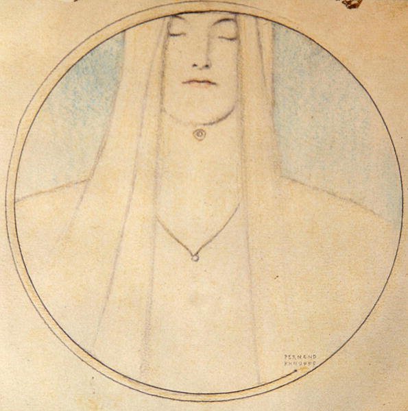 Head of a Woman by Fernand Khnopff