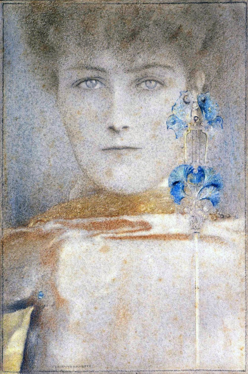 White mask by Fernand Khnopff