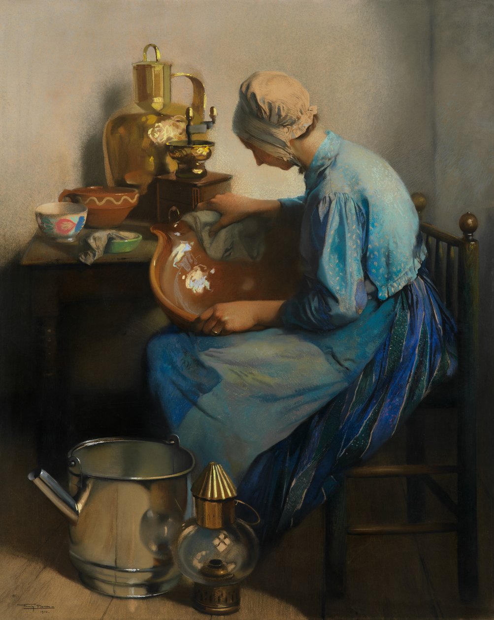 The Cleaning Lady by Firmin Baes