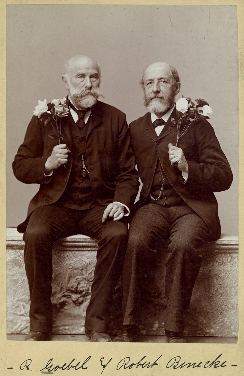 Rudolph Goebel (left) and Robert Benecke, 60th Birthday Portrait by Fitz Guerin