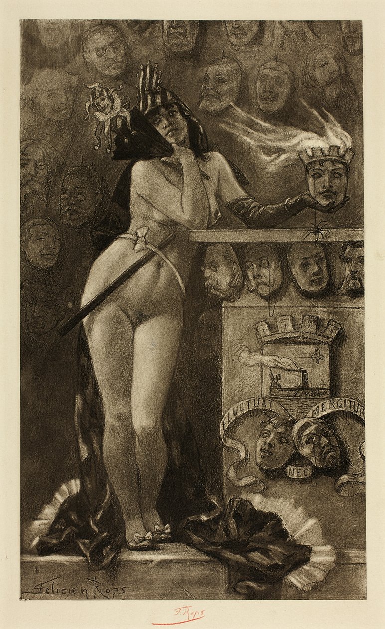 Modern Masks by Félicien Rops