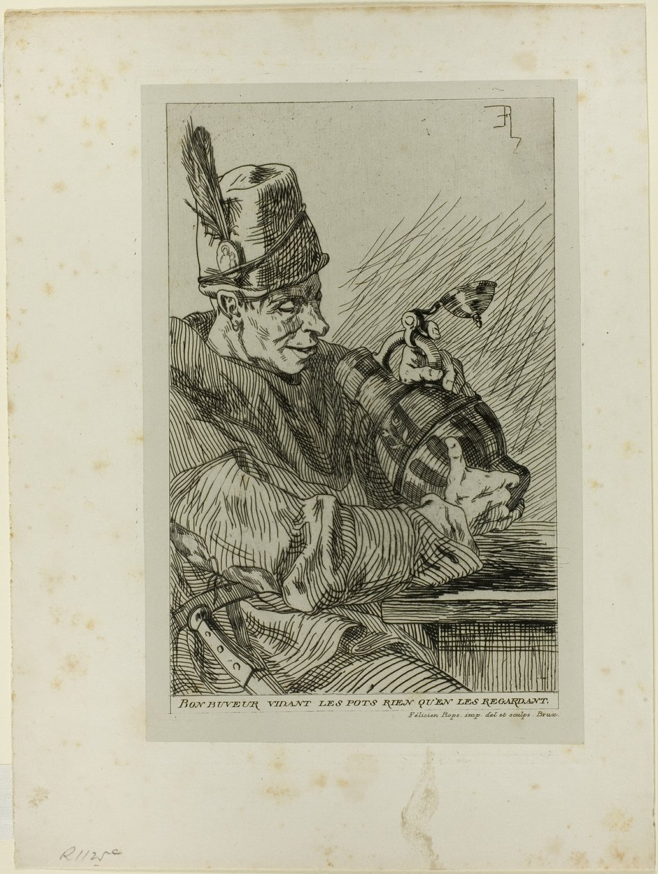 The Drinker by Félicien Rops