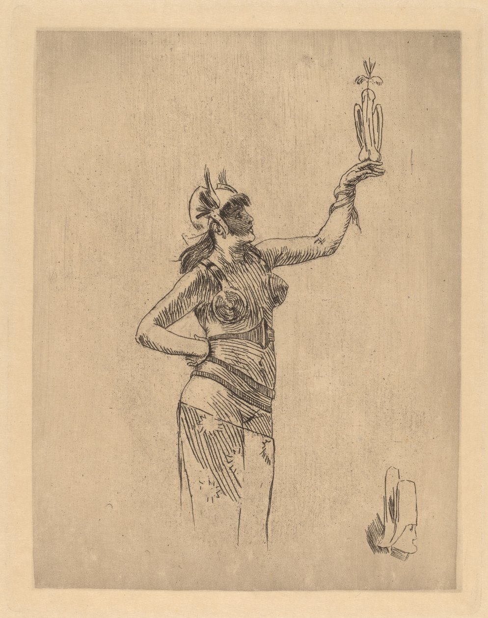 The Falconer by Félicien Rops