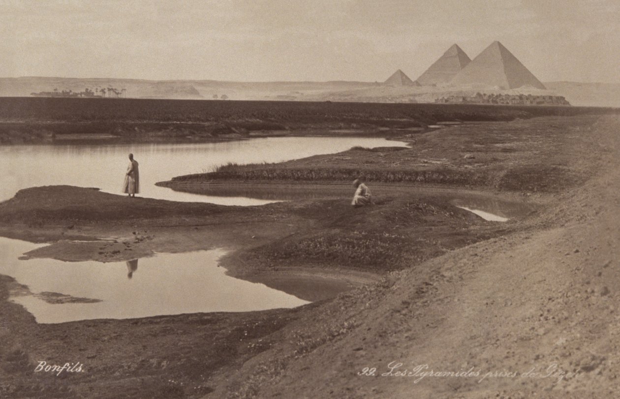 Pyramids of Giza by Félix Bonfils