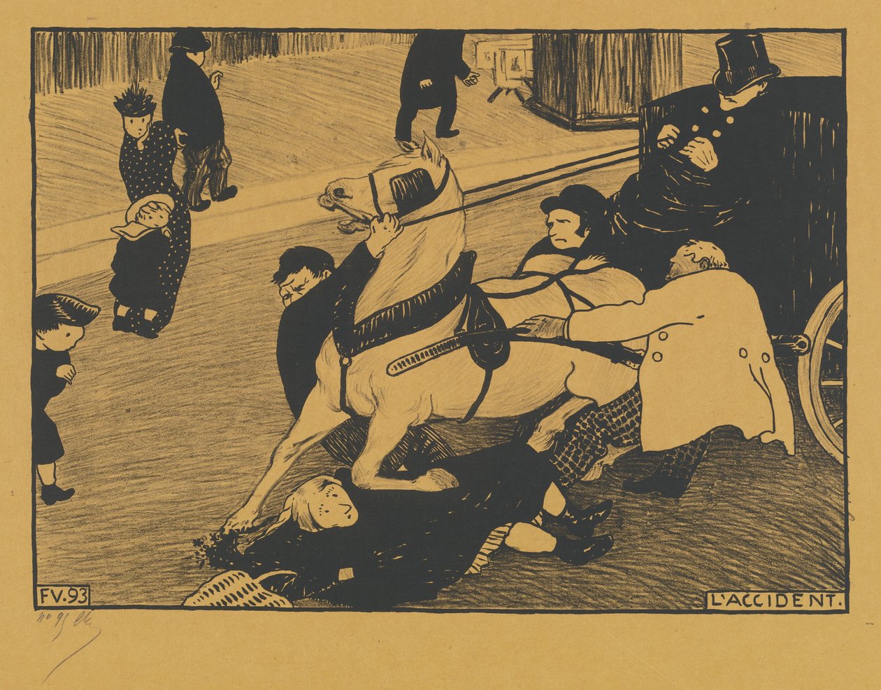 The Accident by Félix Vallotton