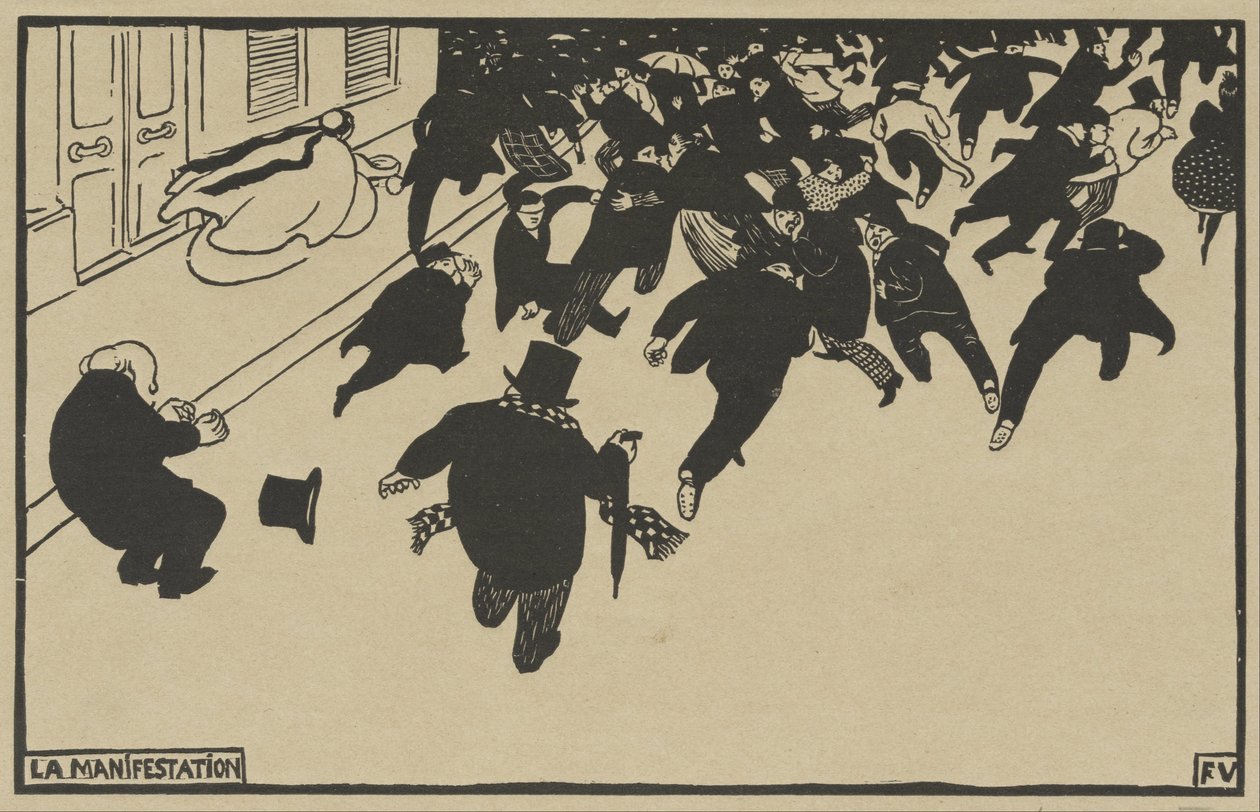 The Demonstration by Félix Vallotton