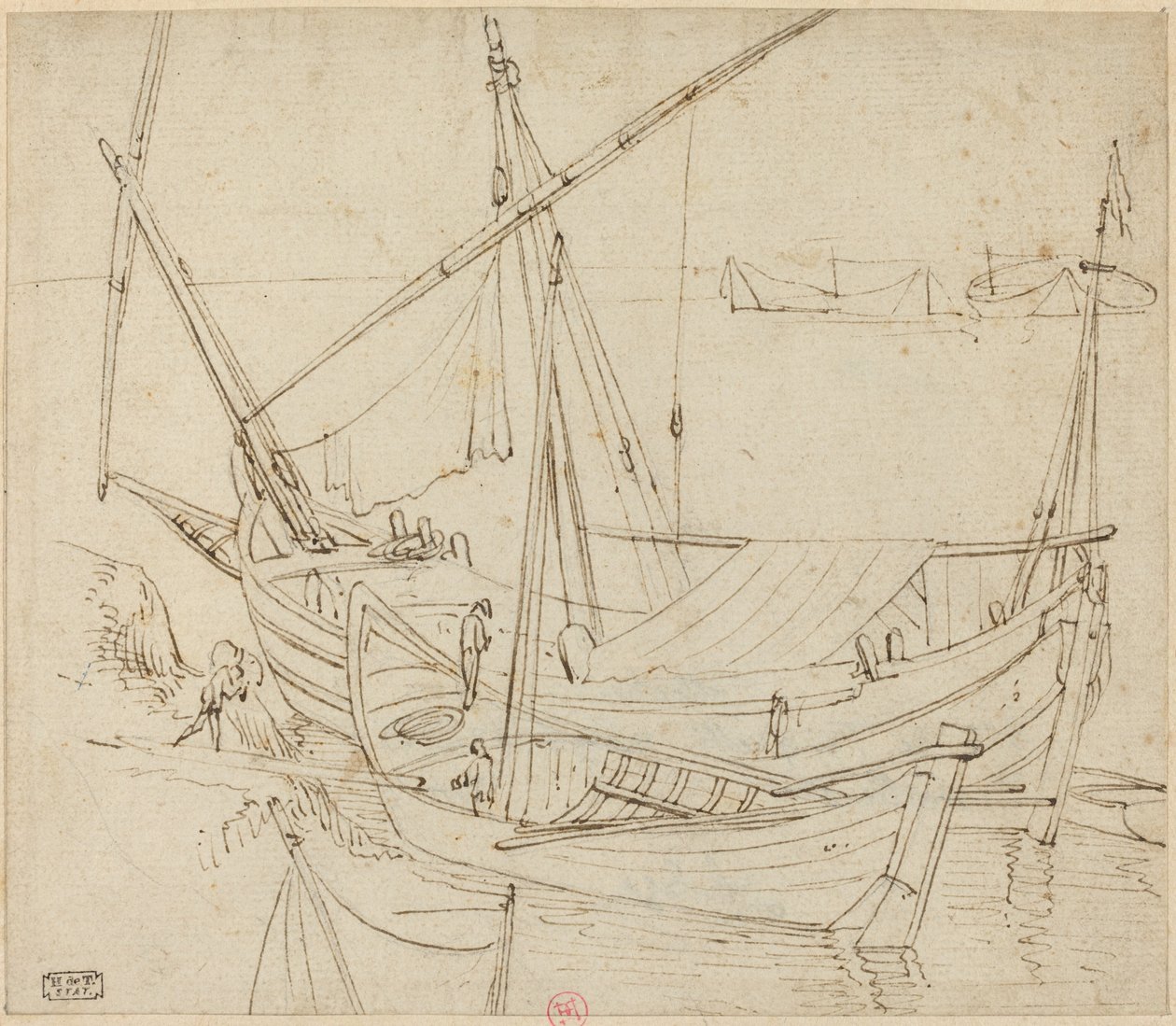 Boats by Follower of Agostino Tassi