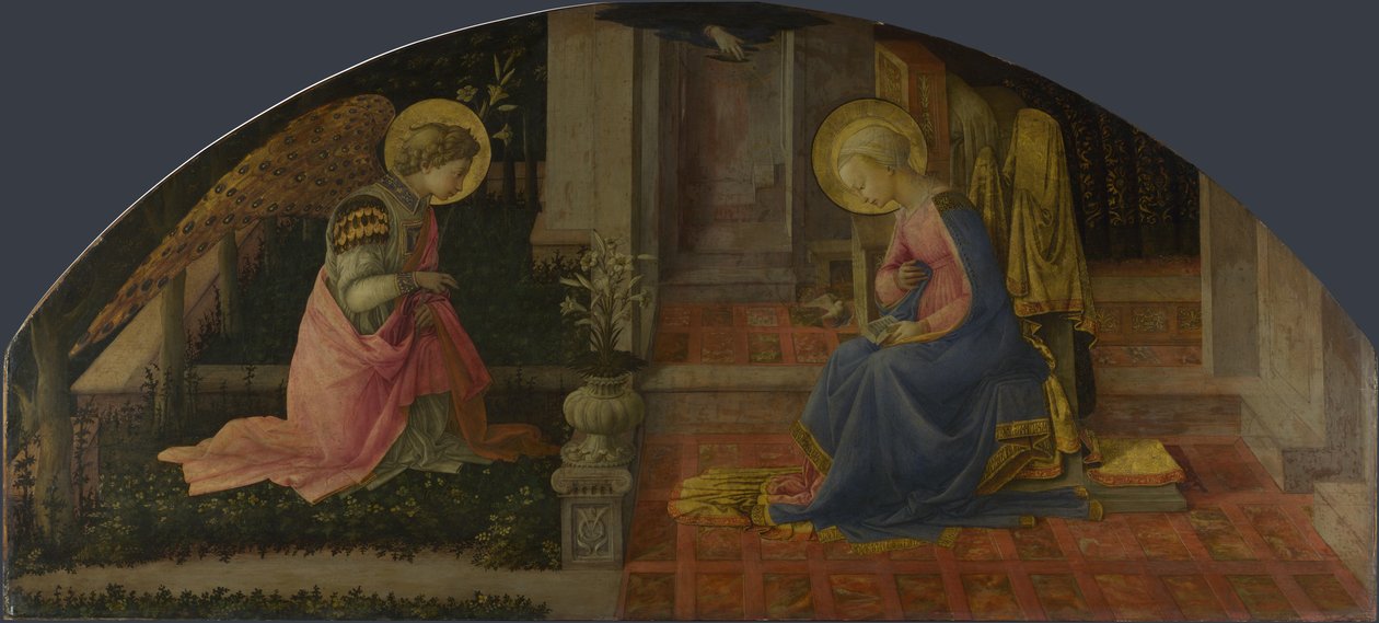 The Annunciation Medici Panel, c. 1450 by Fra Filippo Lippi