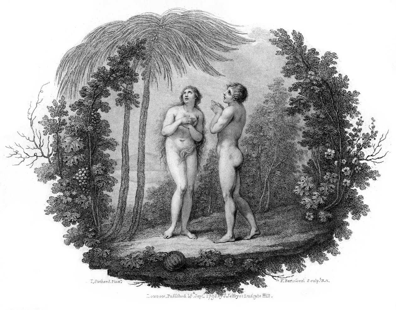 Adam and Eve by Francesco Bartolozzi