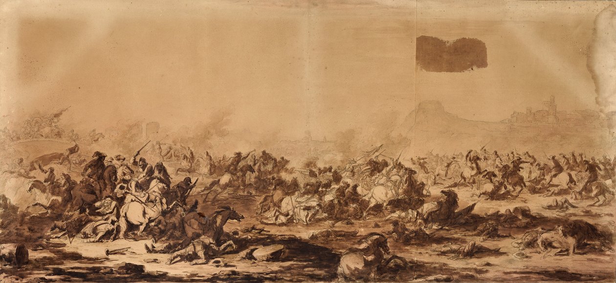 Battle Scene by Francesco Giuseppe Casanova