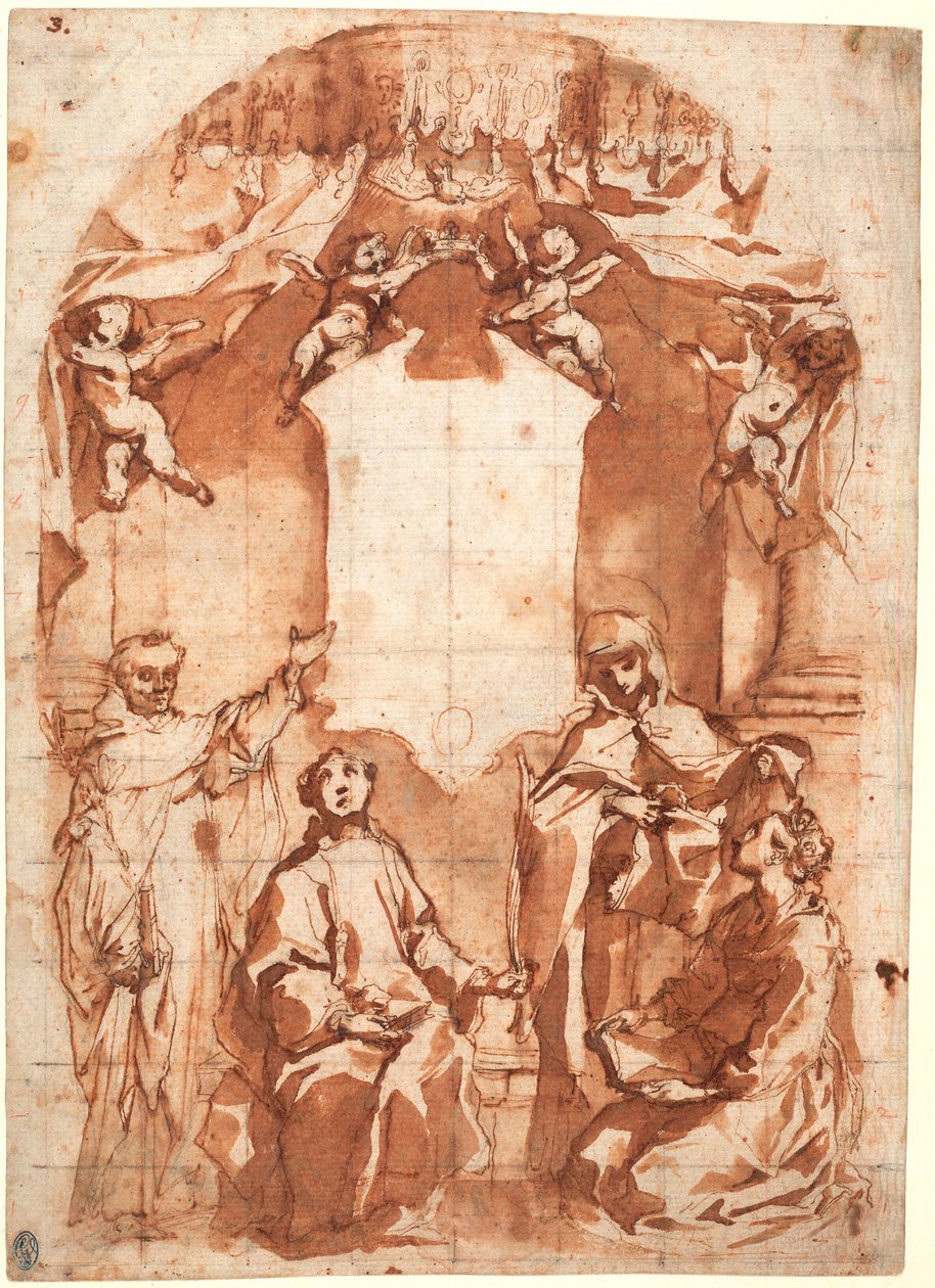 Four Saints in Front of a Holy Image by Francesco Vanni