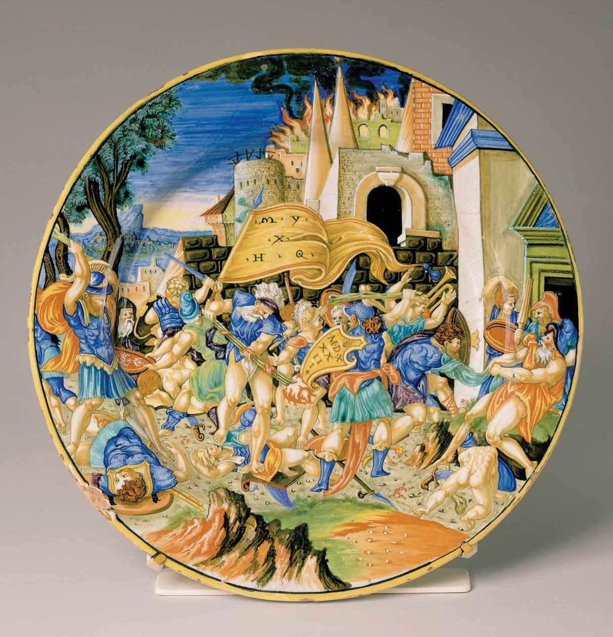 Plate with the Battle of Roncevaux by Francesco Xanto Avelli