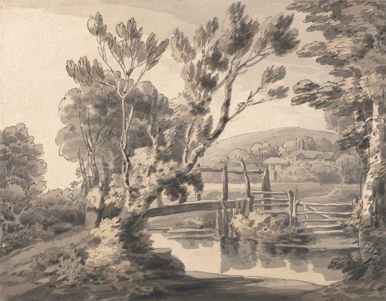 The Foot Bridge by Francis Towne