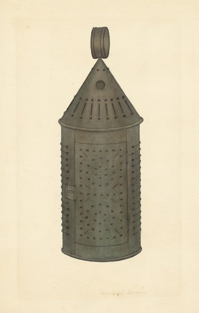 Pierced Tin Lantern by Francis Bruner