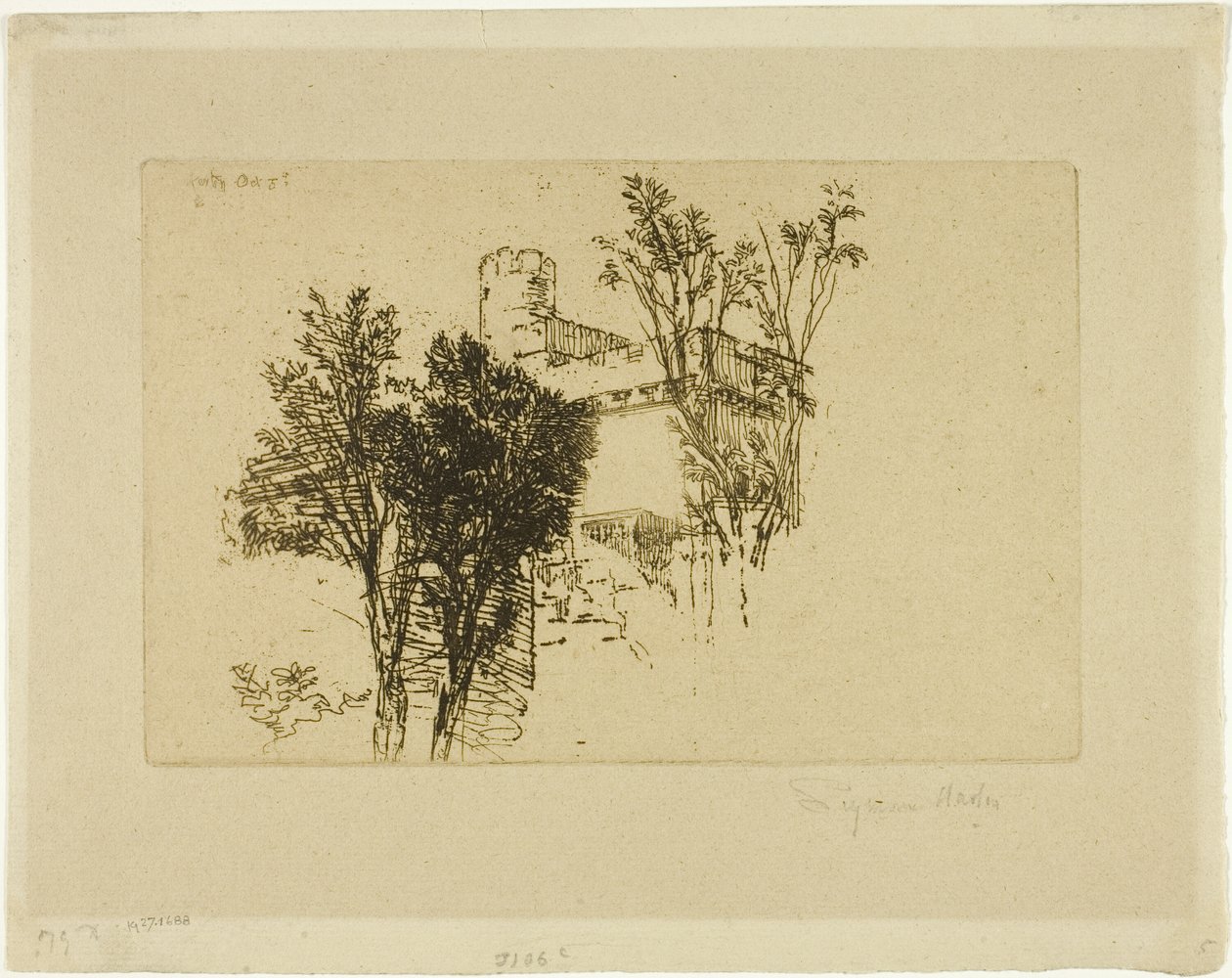 The Turret by Francis Seymour Haden
