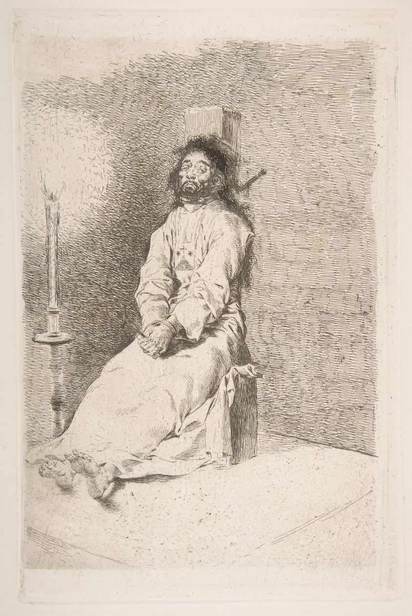 The Garroted Man by Francisco de Goya