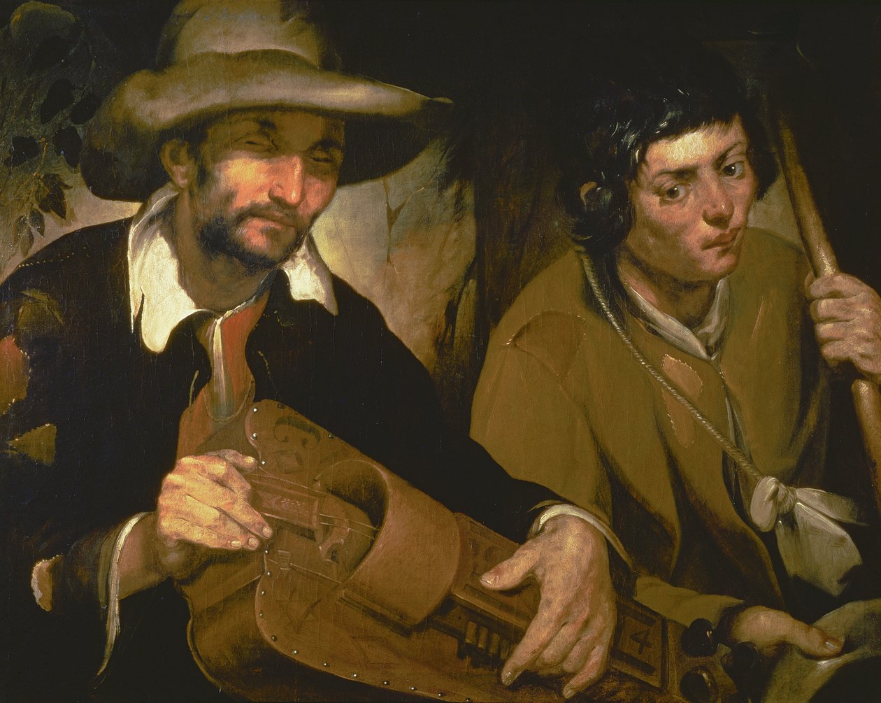 The Blind Hurdy-Gurdy Player by Francisco Herrera