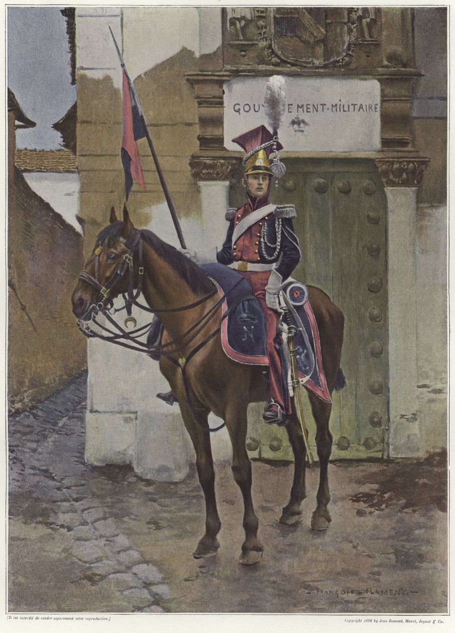 A Guard on Horseback by Francois Flameng