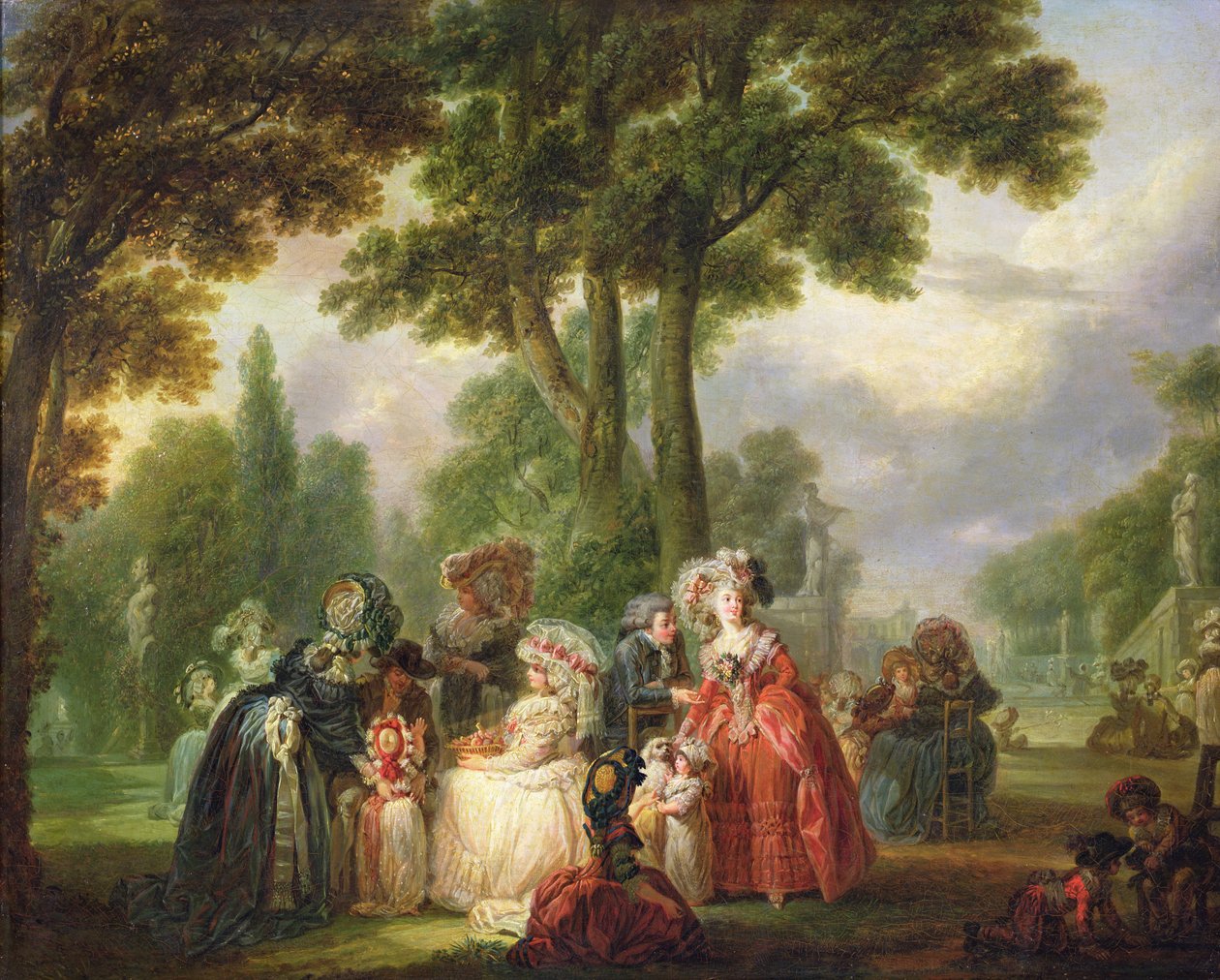 A Meeting in the Park by Francois Louis Joseph Watteau