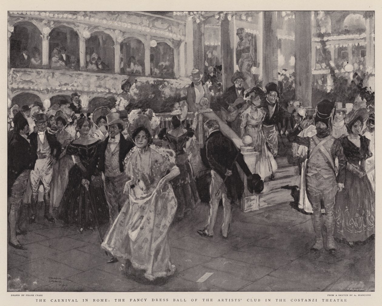 The Carnival in Rome, the Fancy Dress Ball of the Artists