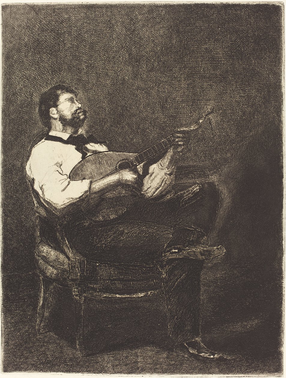 Guitar Player by François Bonvin