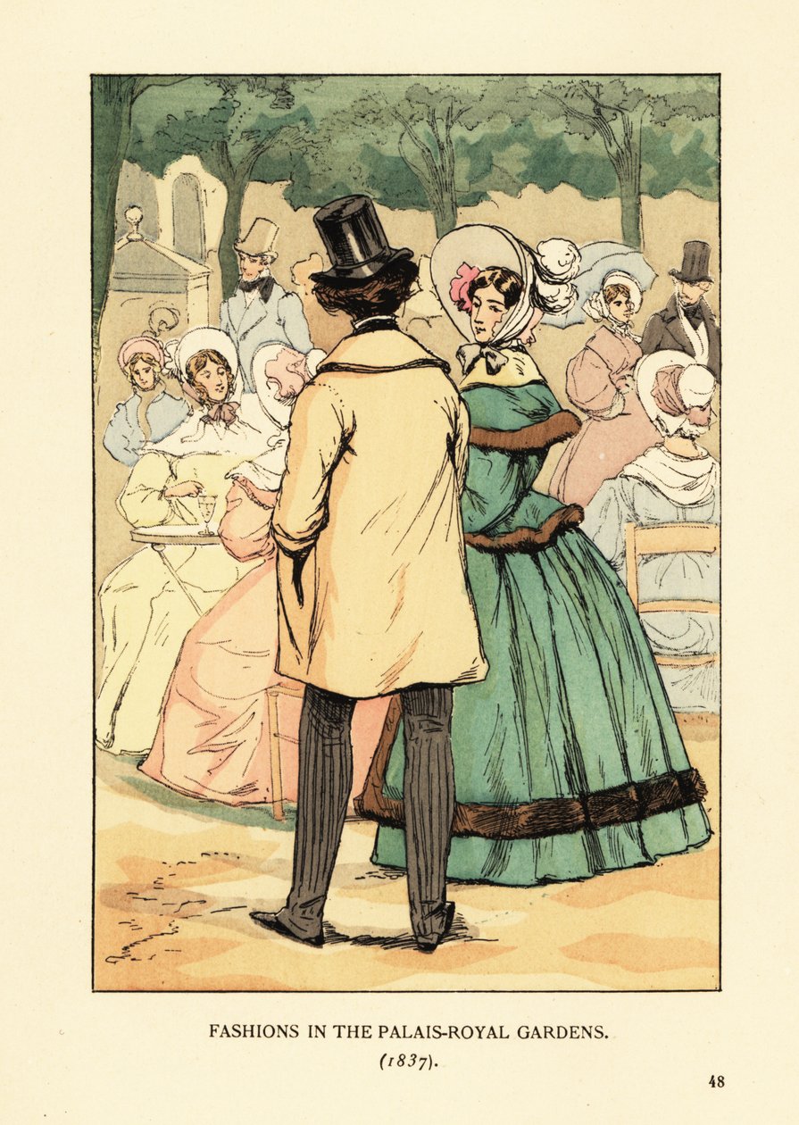 Fashions in the Palais-Royal Gardens by François Courboin