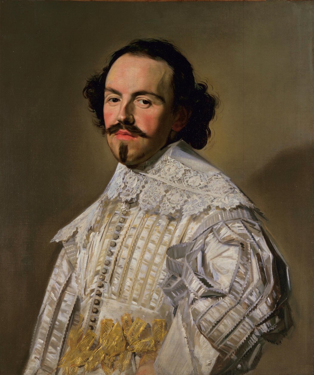 Portrait of a Cavalier in White by Frans Hals