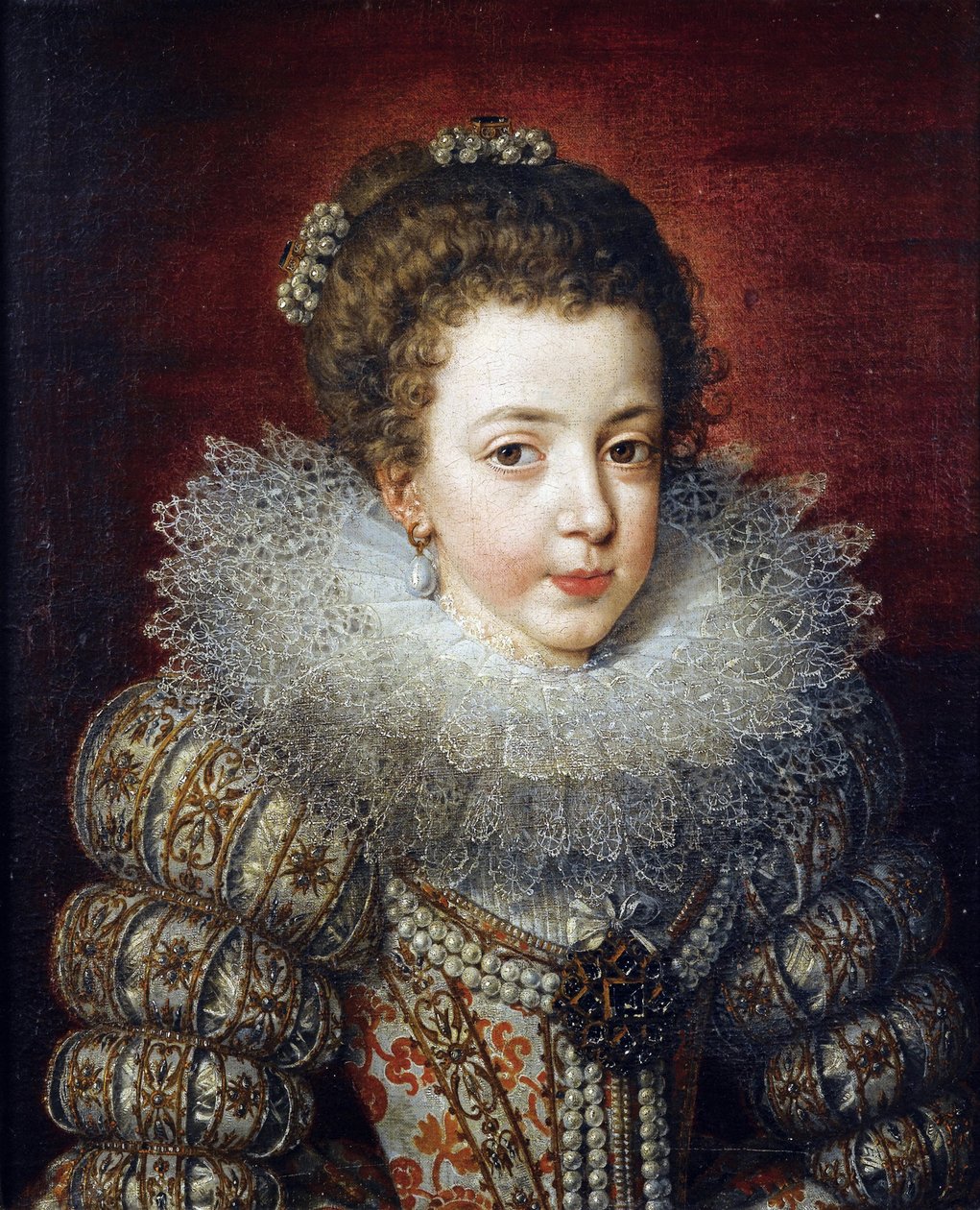 Portrait of Elisabeth of France by Frans II Pourbus