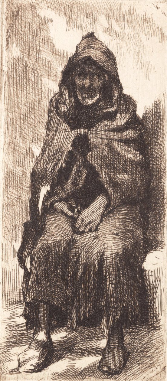 Seated Beggar Monk by Frans Schwartz