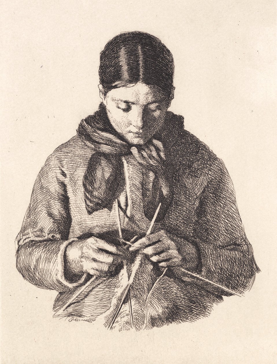 The Knitter by Frans Schwartz