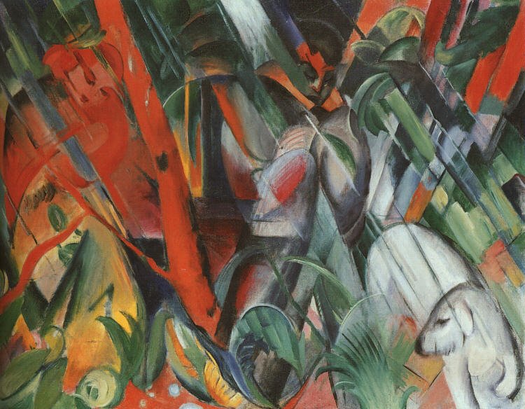 In the Rain by Franz Marc